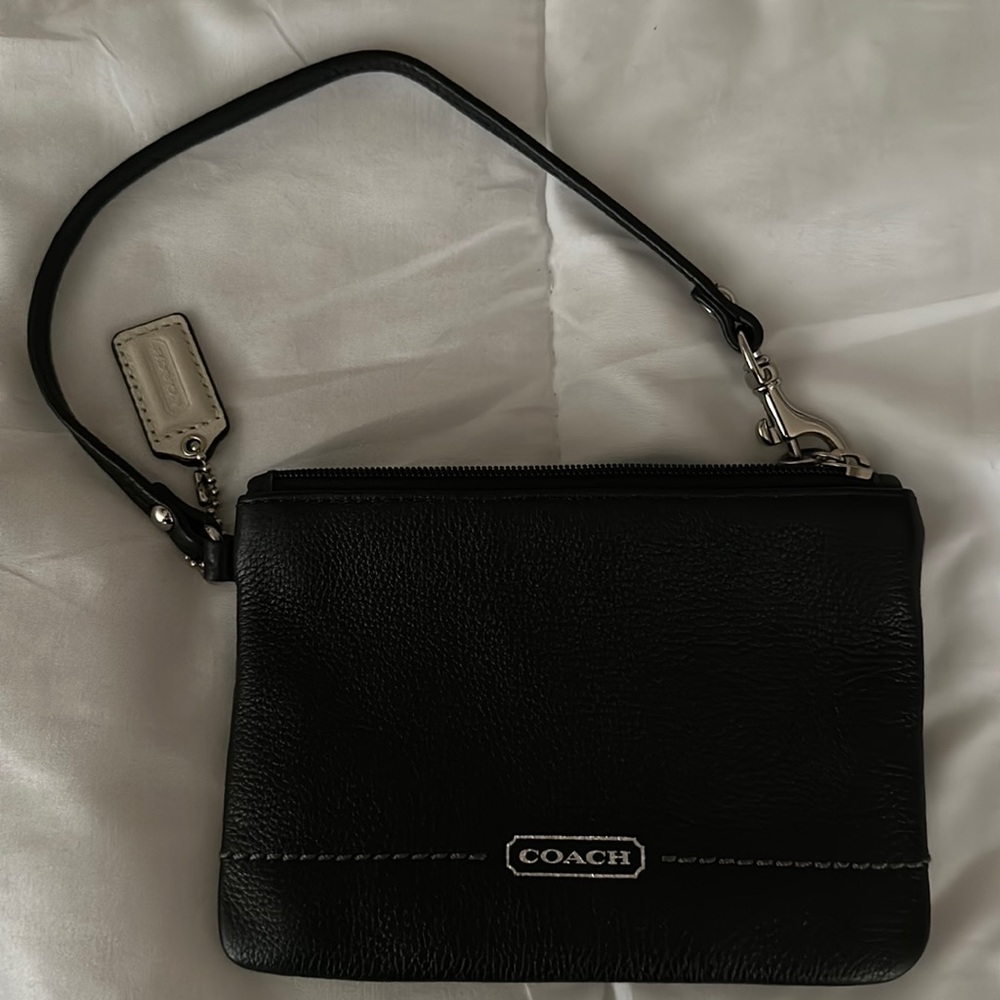 COACH black Wristlet